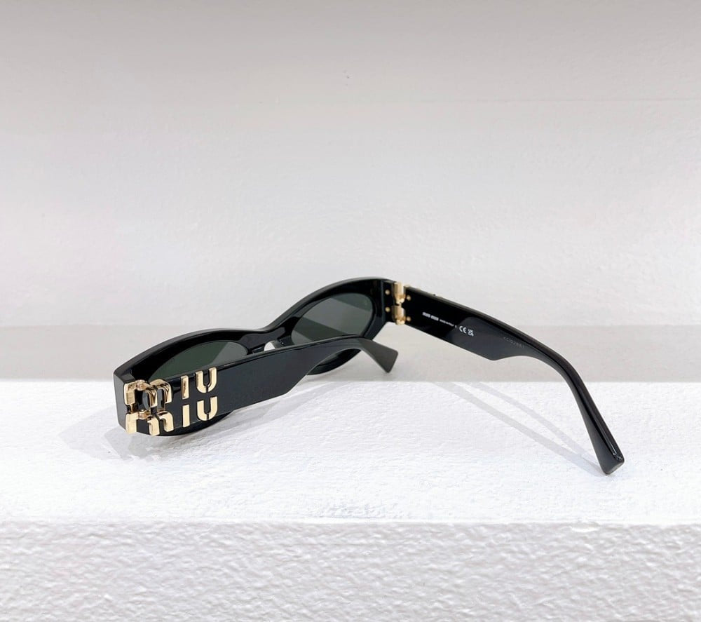 MIU MIU Glimpse oval-frame acetate sunglasses