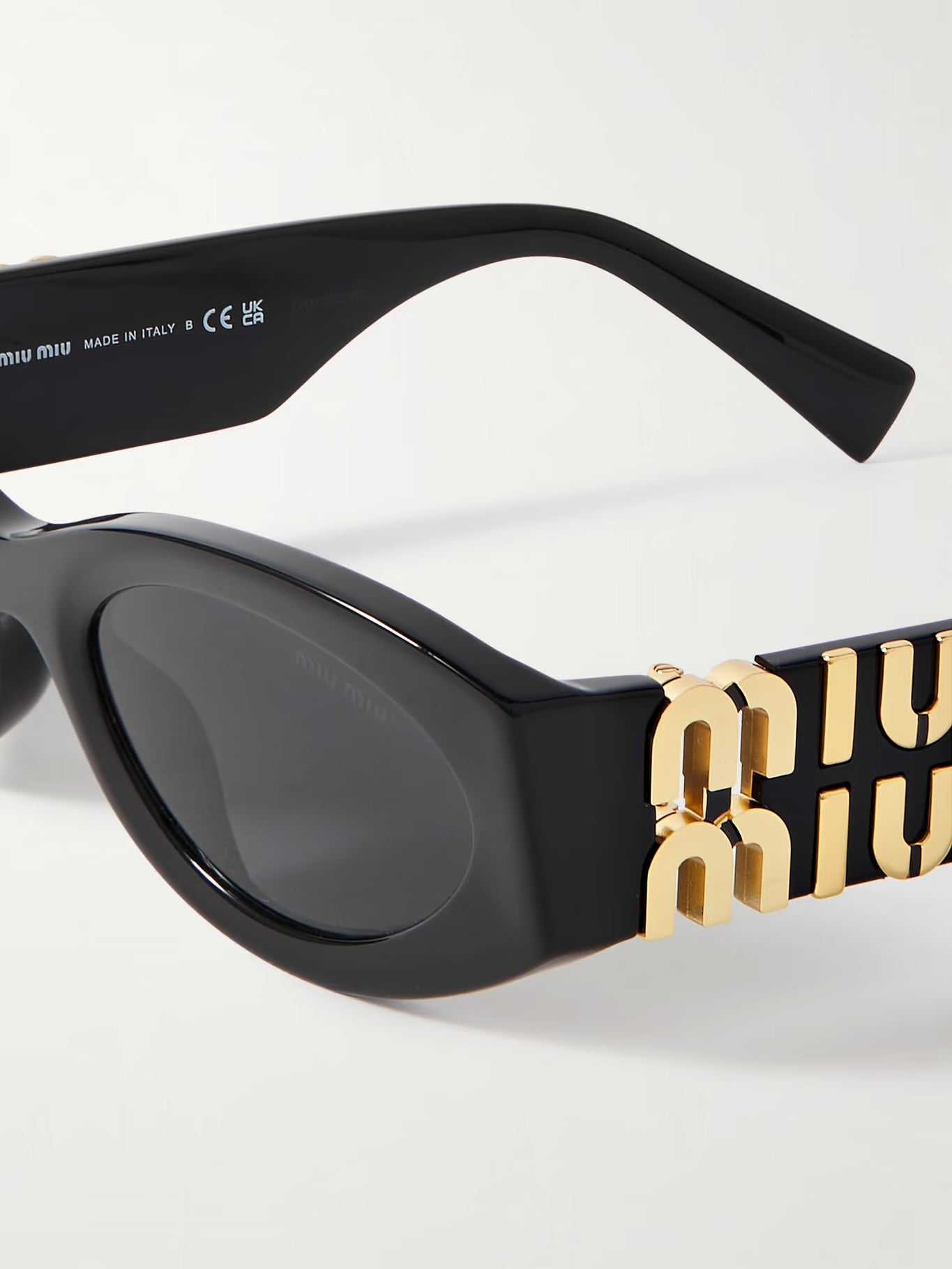 MIU MIU Glimpse oval-frame acetate sunglasses