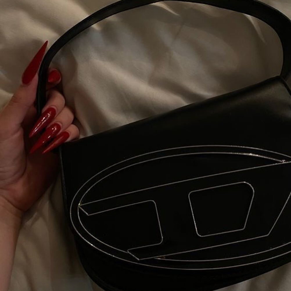 1DR - Iconic Black shoulder bag in nappa leather