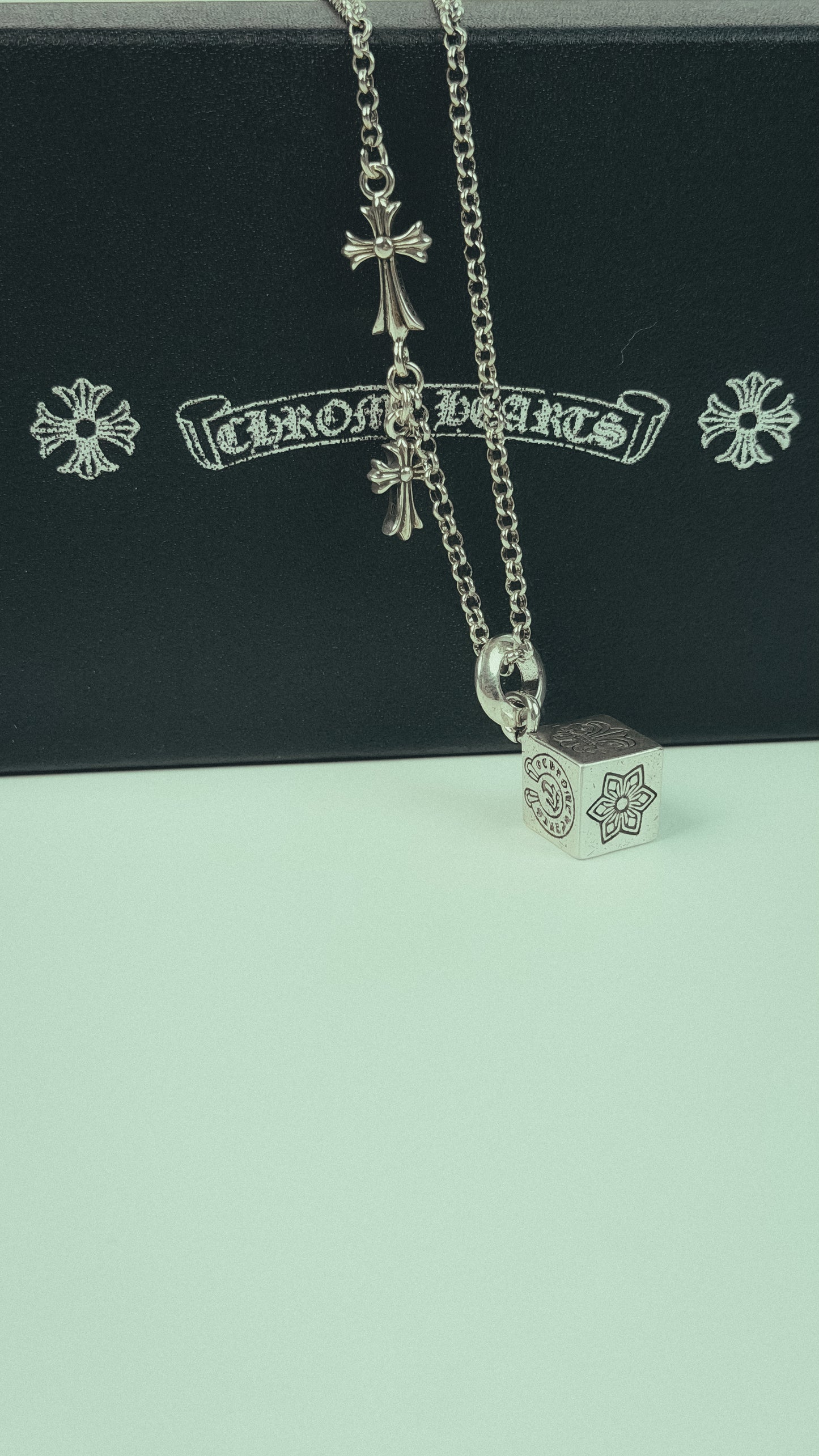 Dice CHROME HEARTS CROSS Necklace
