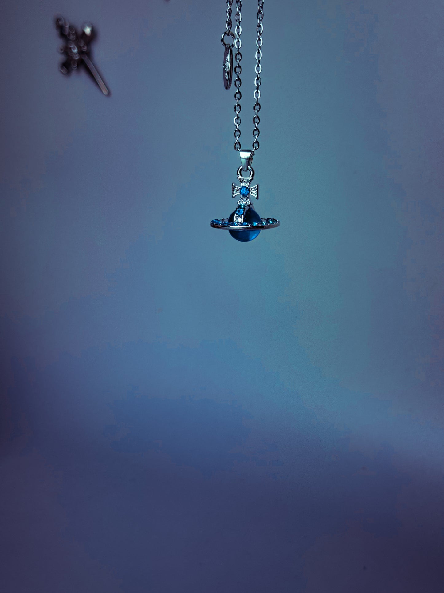 vivienne westwood orb necklace blue