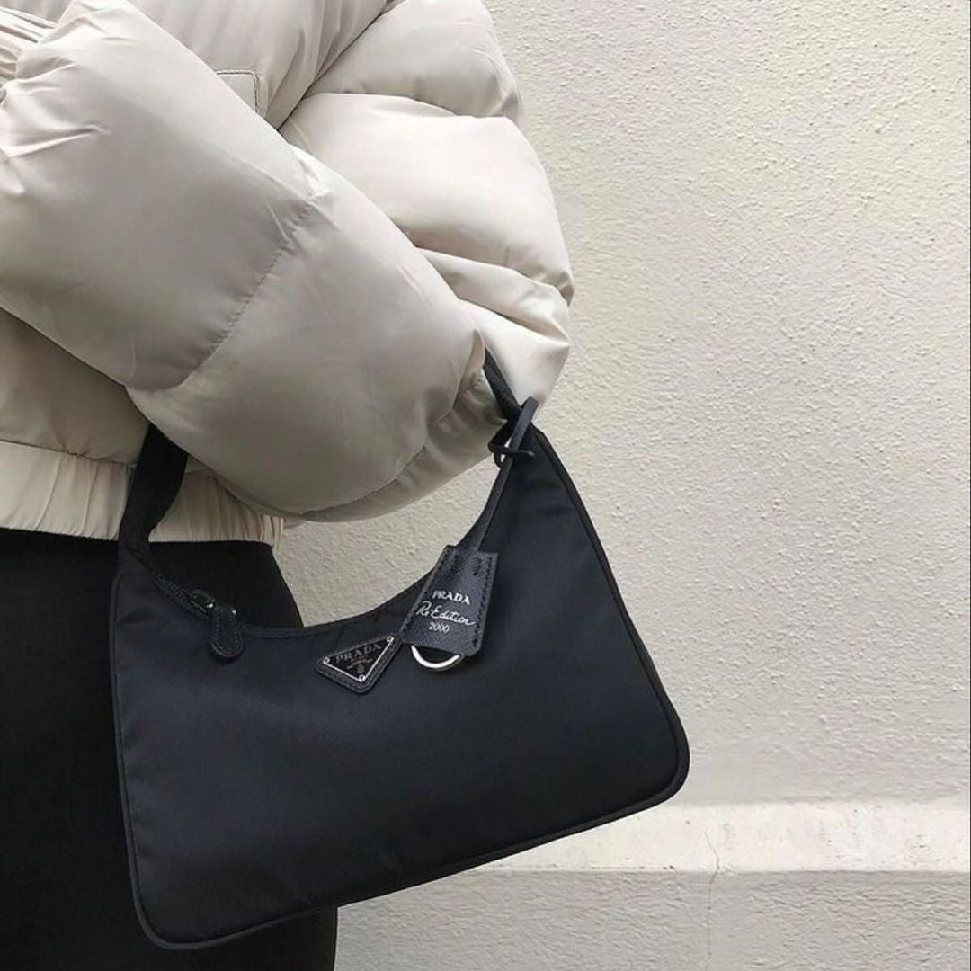 Black mini prada hand bag