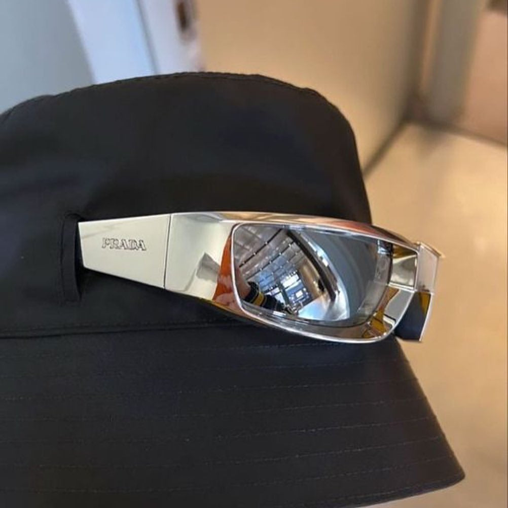 Prada silver sunglasses