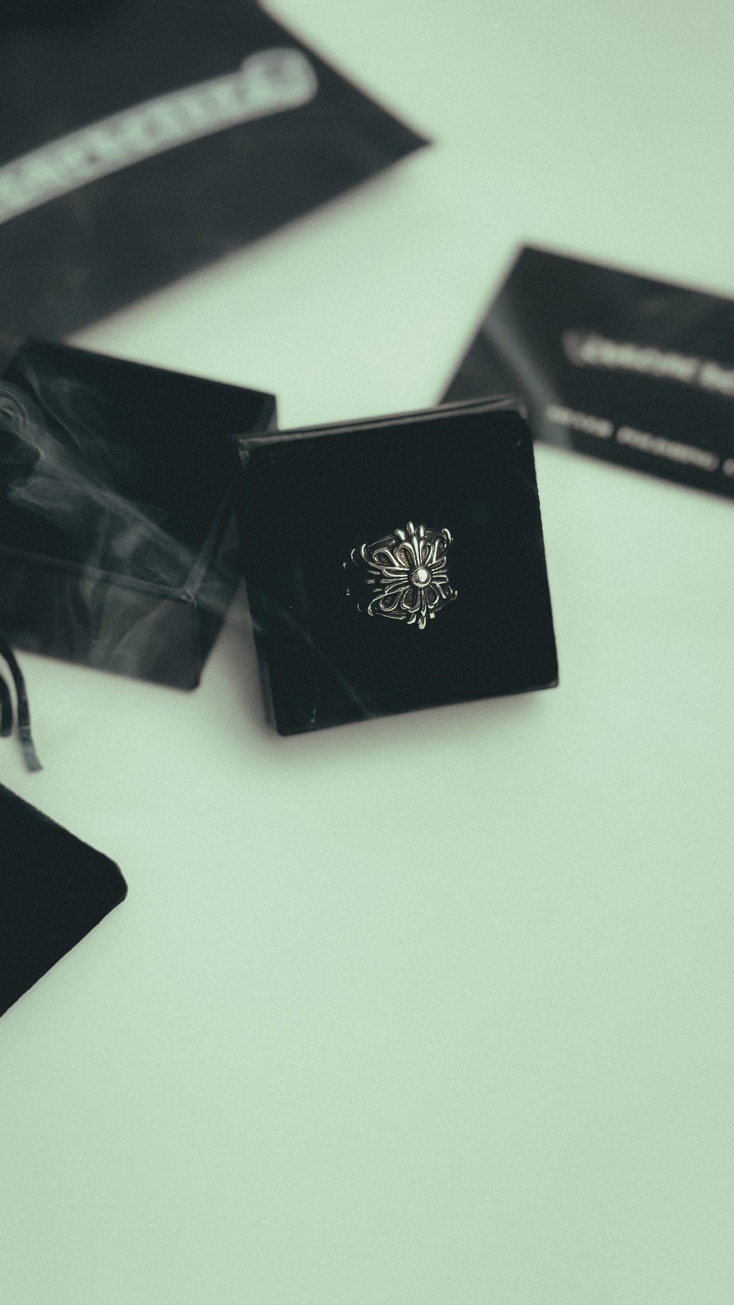 CHROME HEARTS DOUBLE FLORAL RING