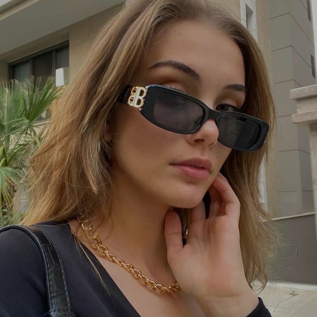 Black Balenciaga sunglasses