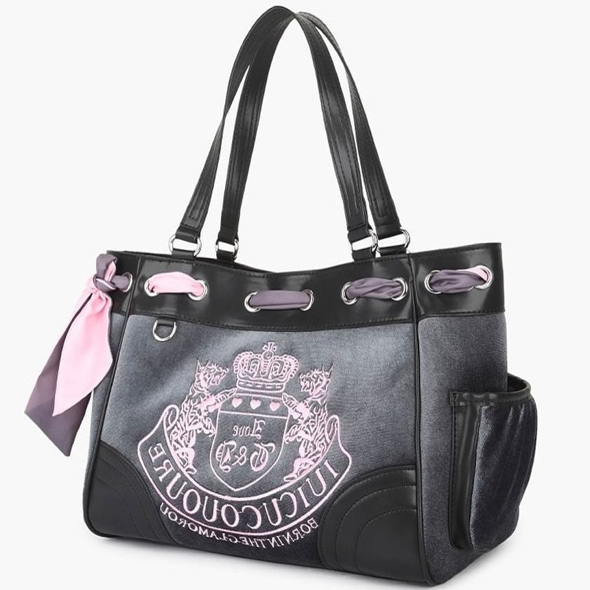 Velvet Embroidery Tote Bag