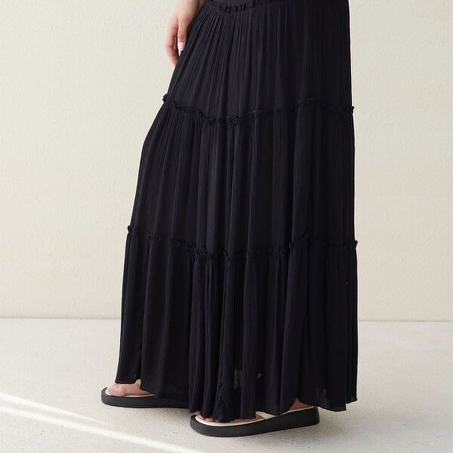 Black long goth skirt