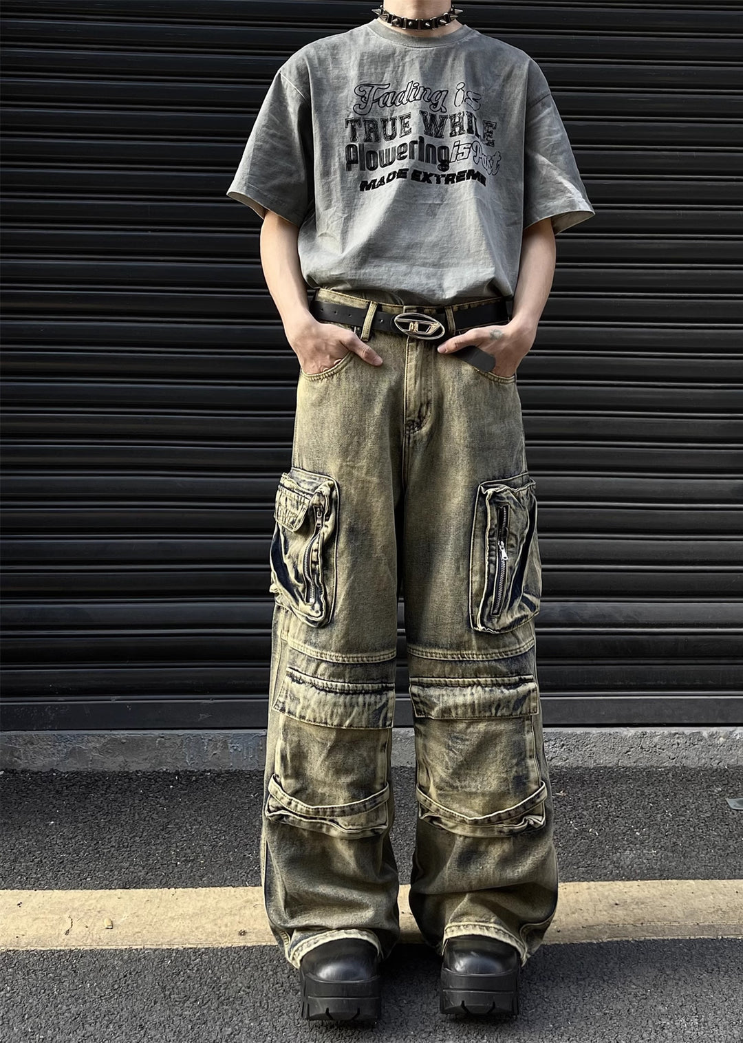 Grunge style next vintage colour super baggy ( unsex )