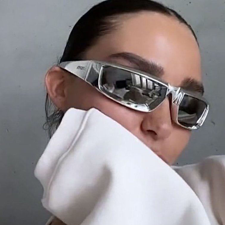 Prada silver sunglasses