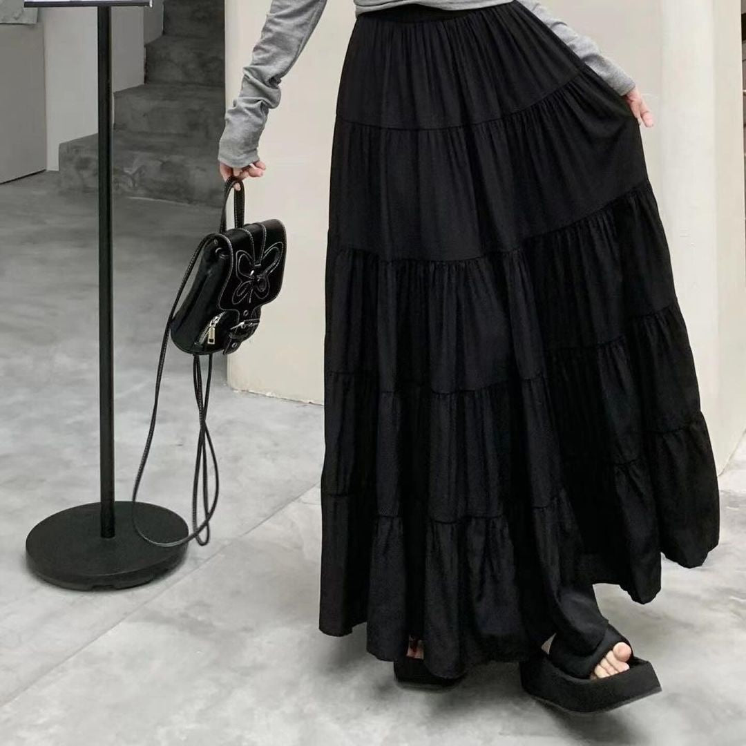 Black long goth skirt