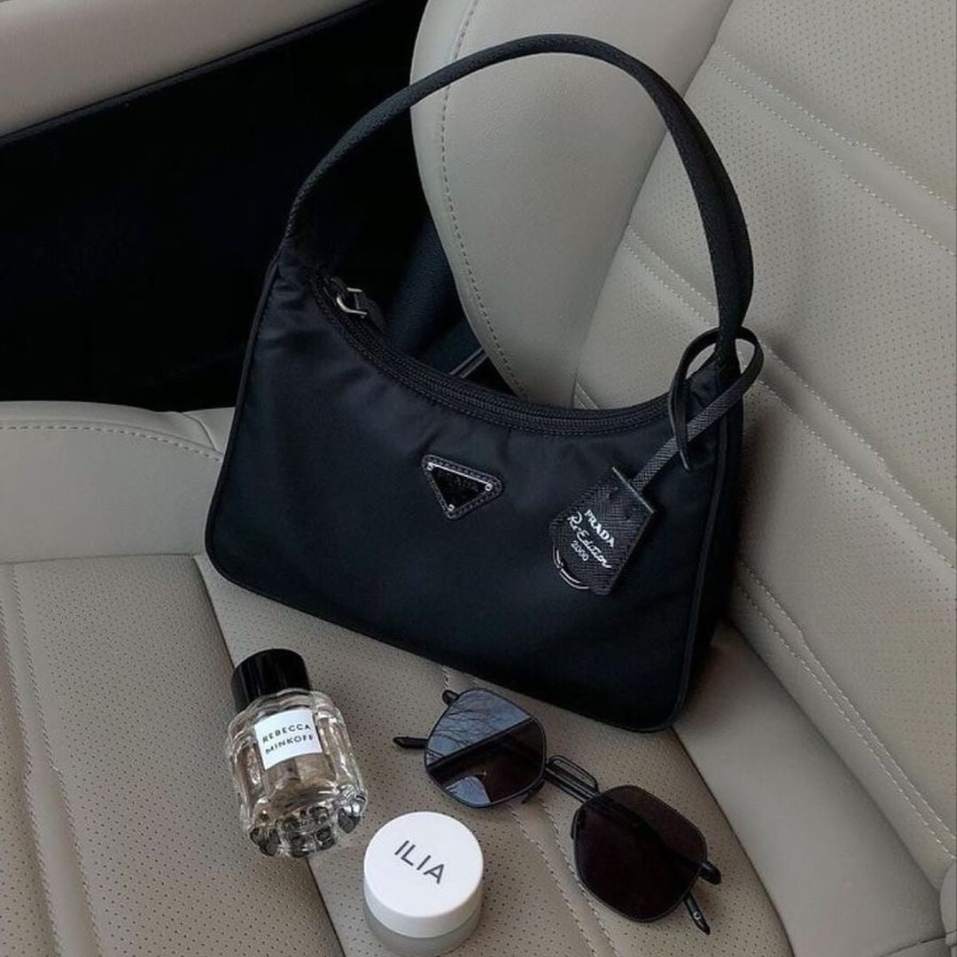 Black mini prada hand bag