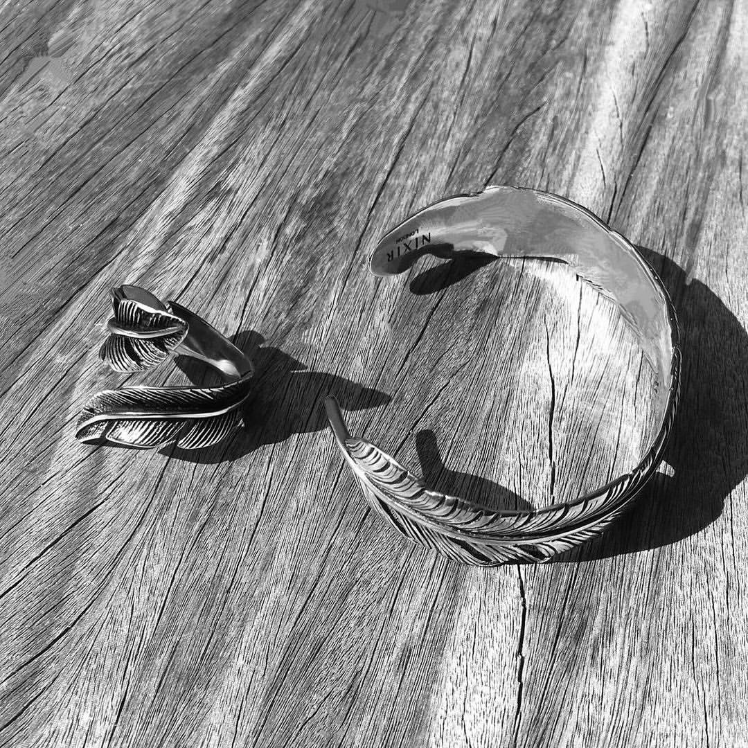 Set 2pic feathers Bracelets and rings