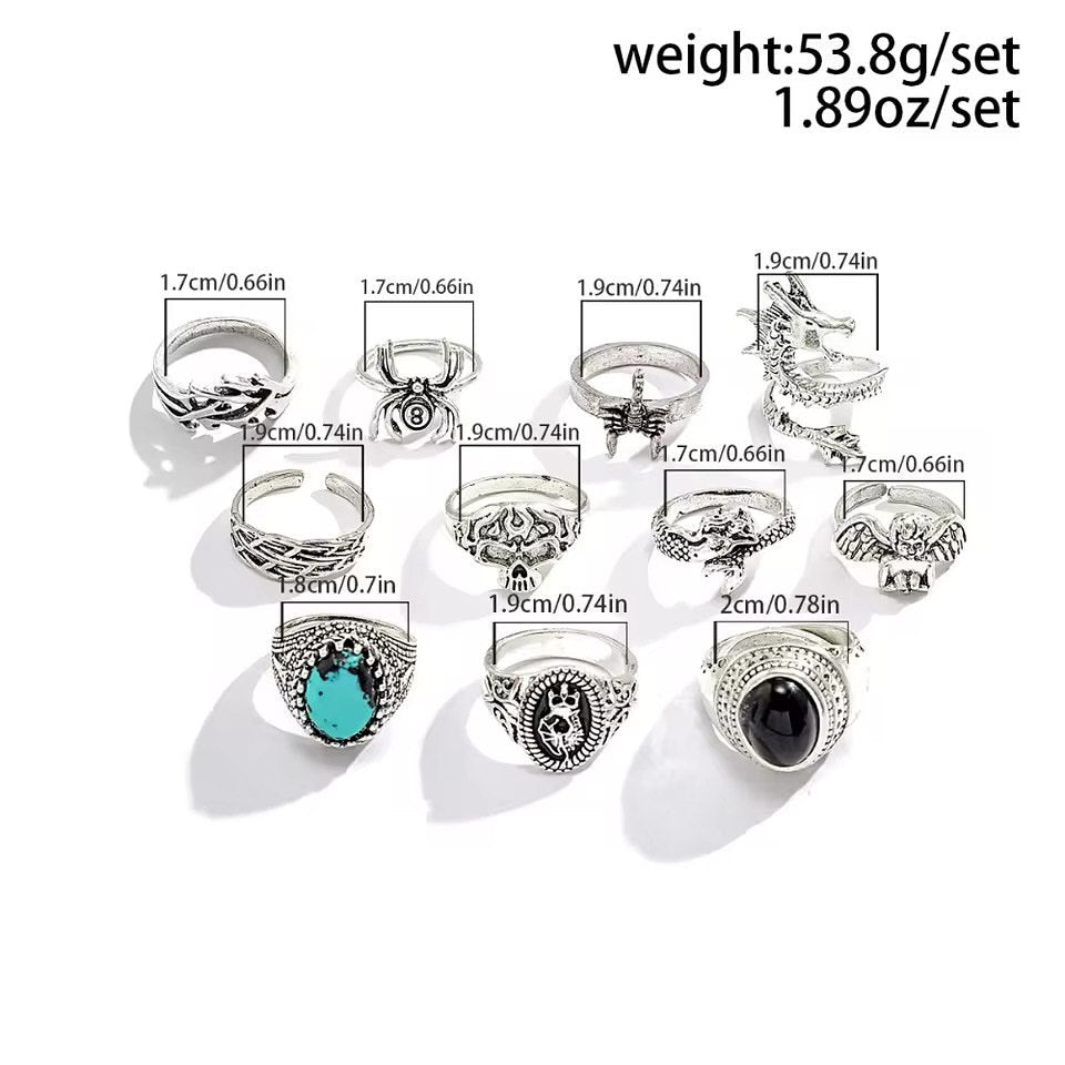 11pcs ring set