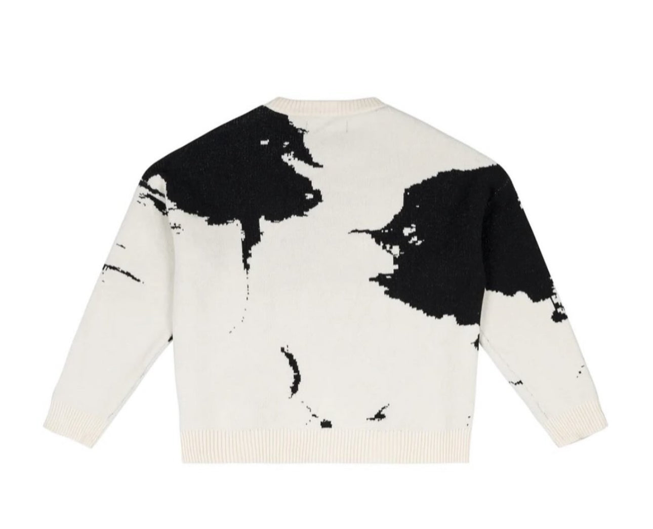 Long sleeves 'Faces' knitwear in cream white. Faces
design knitted allover. Crewneck collar. Rib-knit
cuffs and hem.