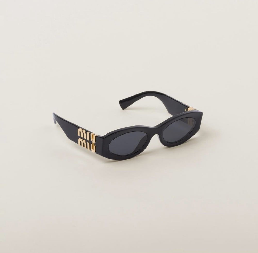MIU MIU Glimpse oval-frame acetate sunglasses