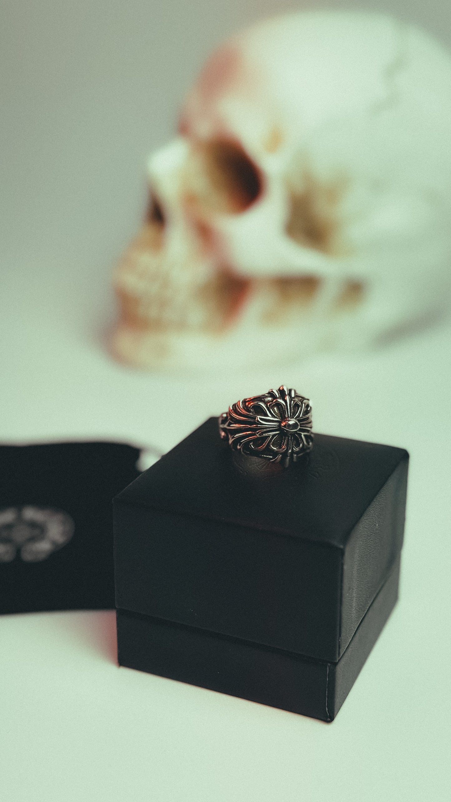 CHROME HEARTS DOUBLE FLORAL RING