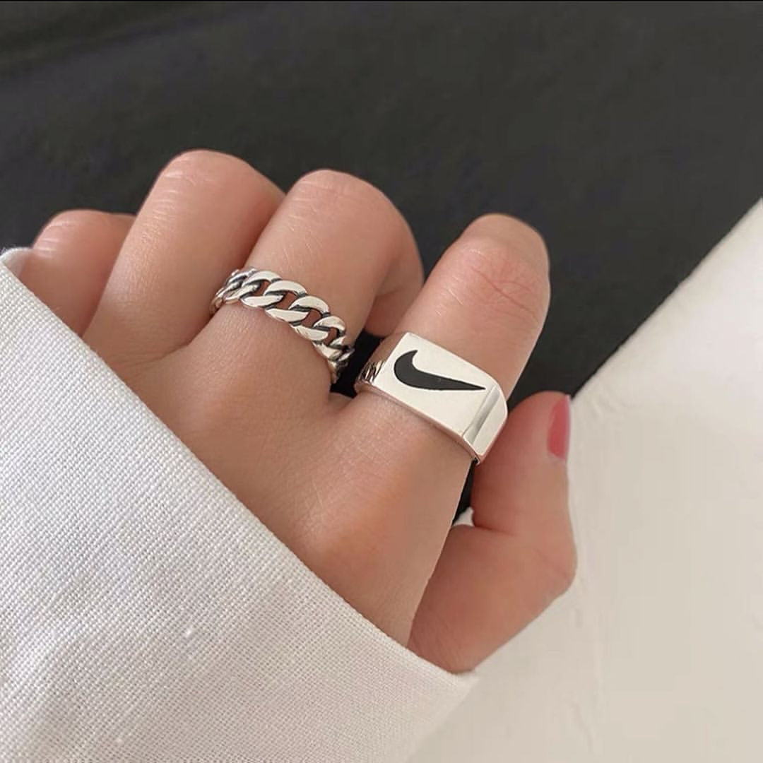 Nike silver ring