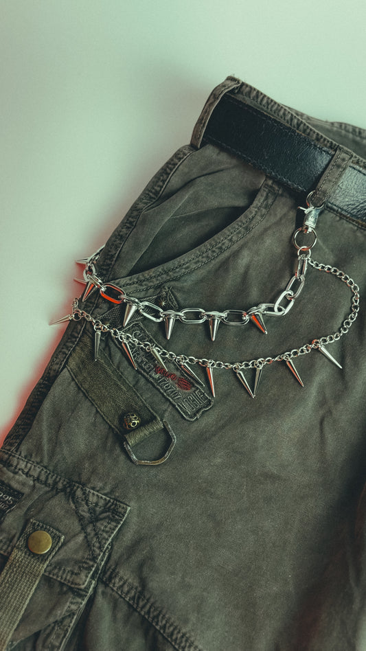 Jeans Cintura Cadenas Vintage