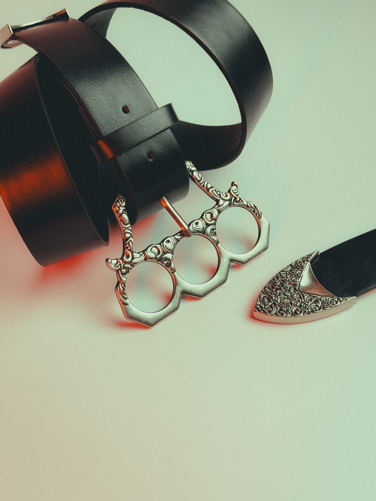 Vintage Knuckle Buckle Leather Belt