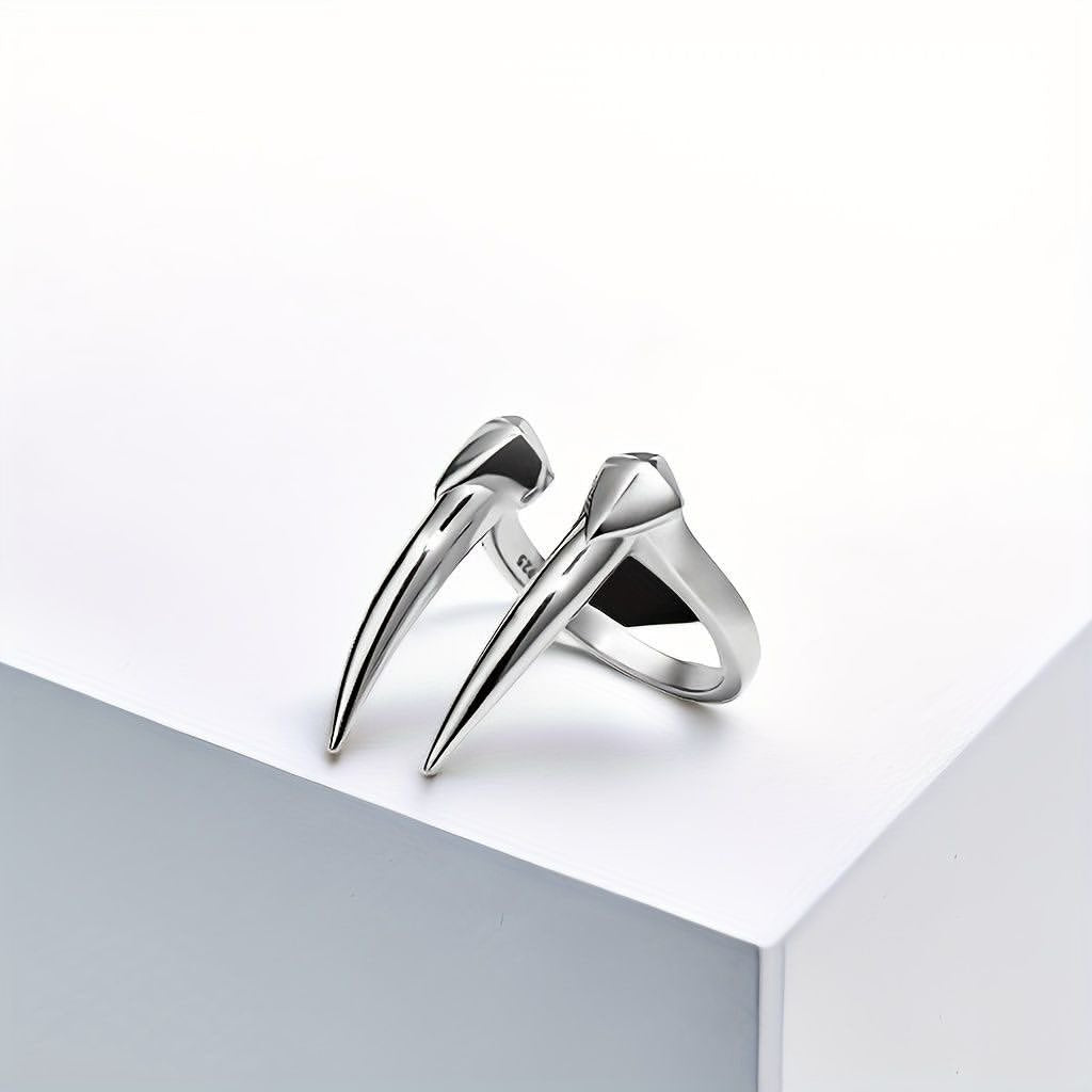 DAMIAN BREVIS HORN TALISMAN RING IN STERLING SILVER (925 silver)