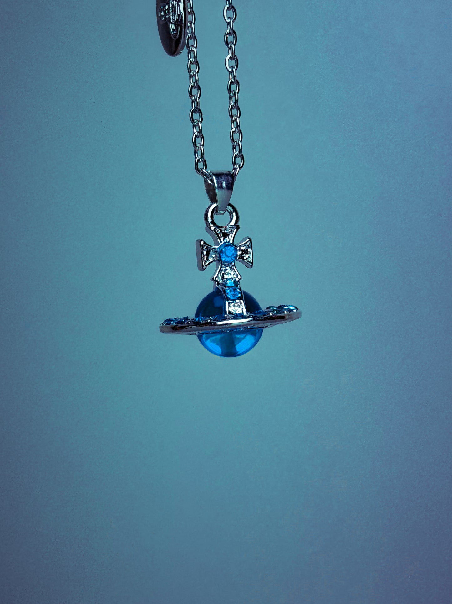 vivienne westwood orb necklace blue