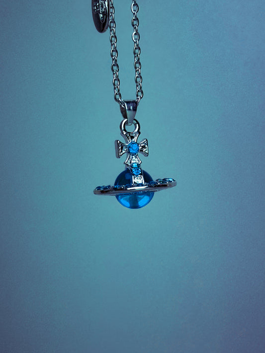 vivienne westwood orb necklace blue