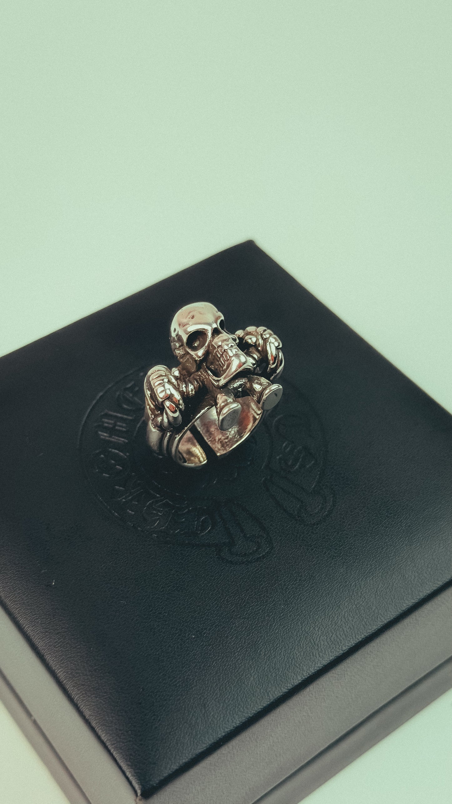 Chrome Hearts Miao Silver Skull Head Ring