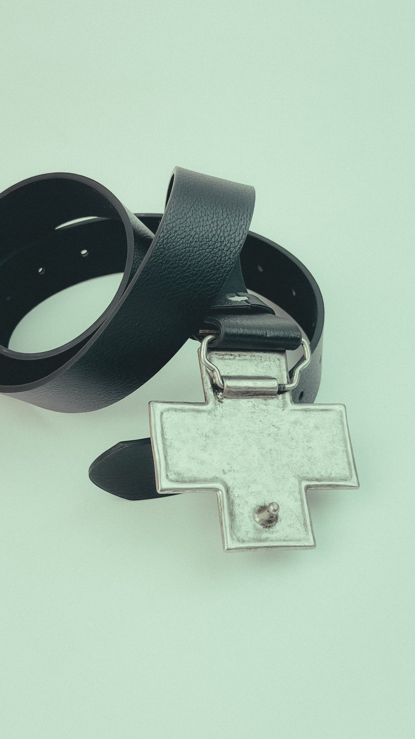 CHAINED BLACK NUBUCK BELT