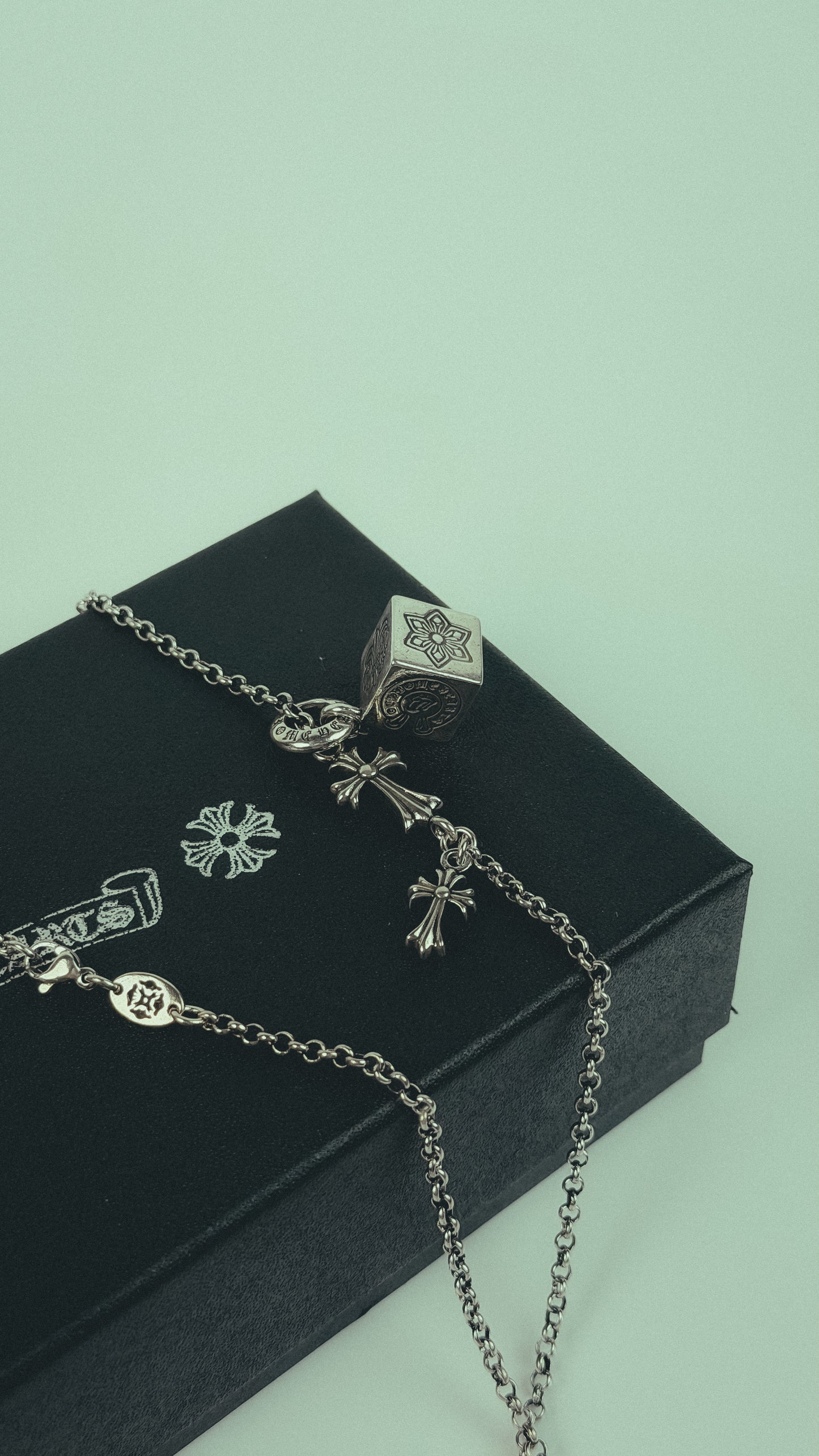 Dice CHROME HEARTS  CROSS Necklace