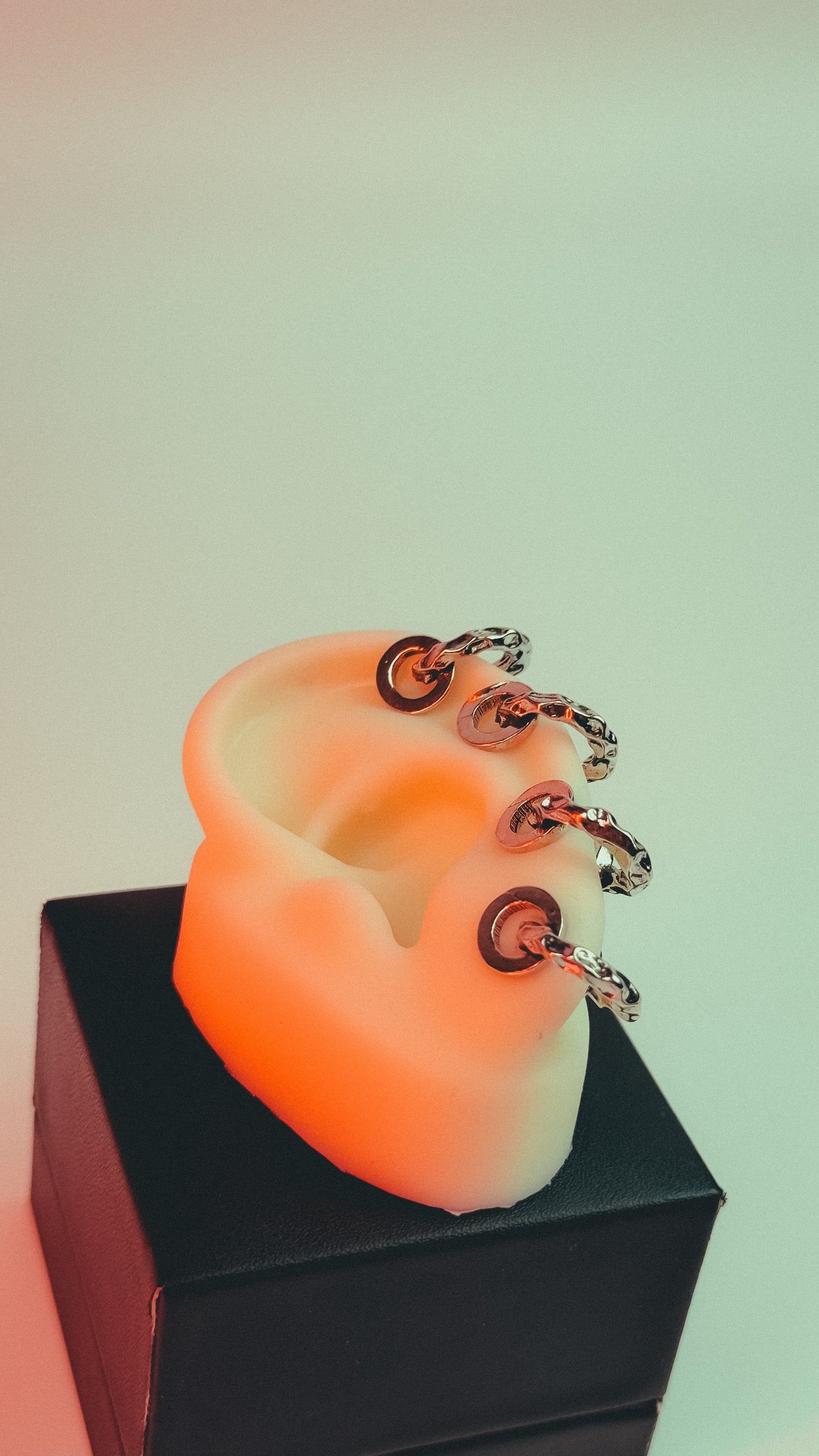 Vintage Silver earrings (بدون ثقب)