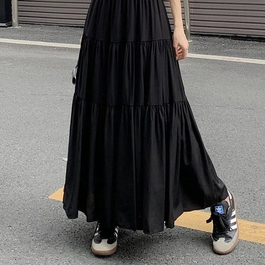 Black long goth skirt