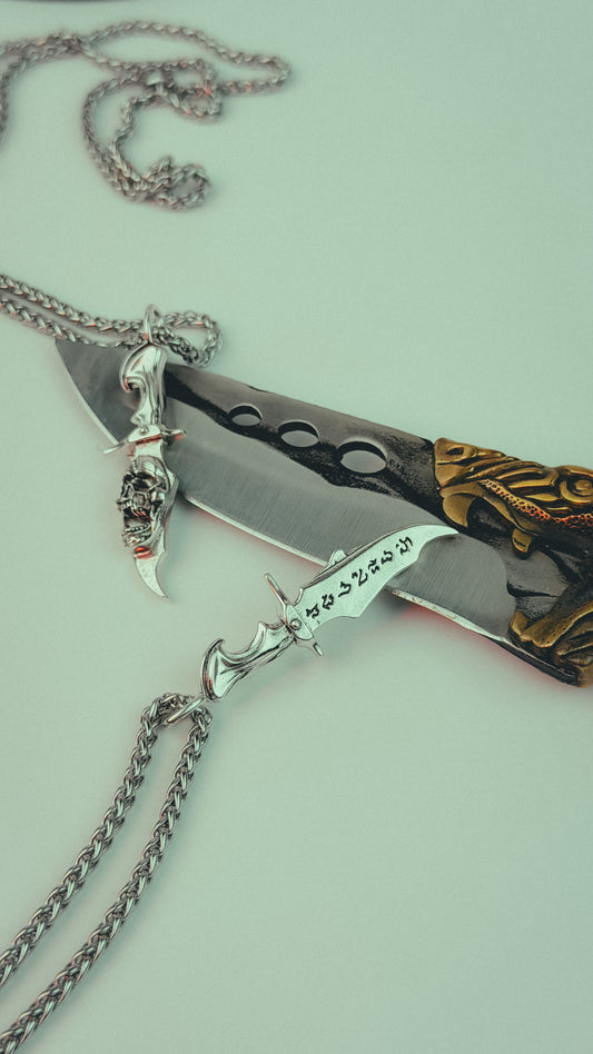 Evil skull Dagger Necklace