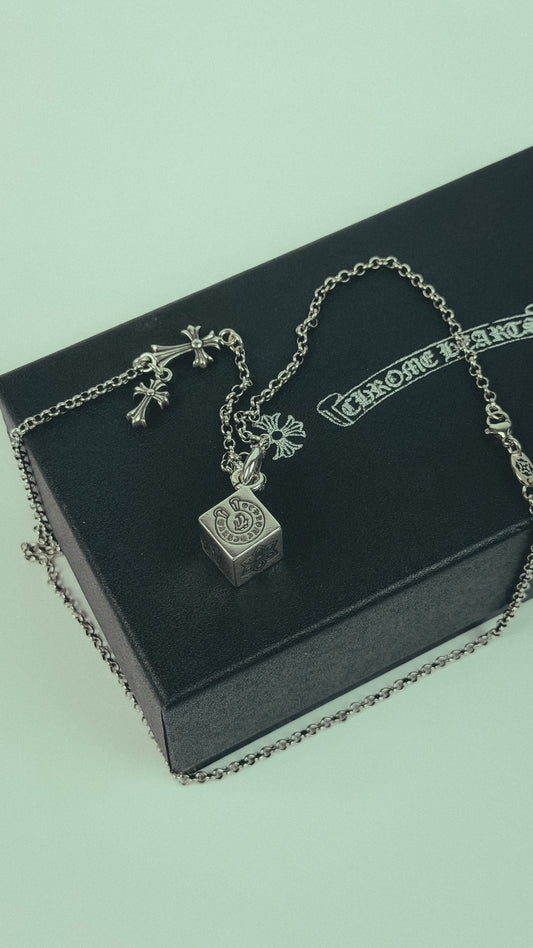 Dice CHROME HEARTS  CROSS Necklace