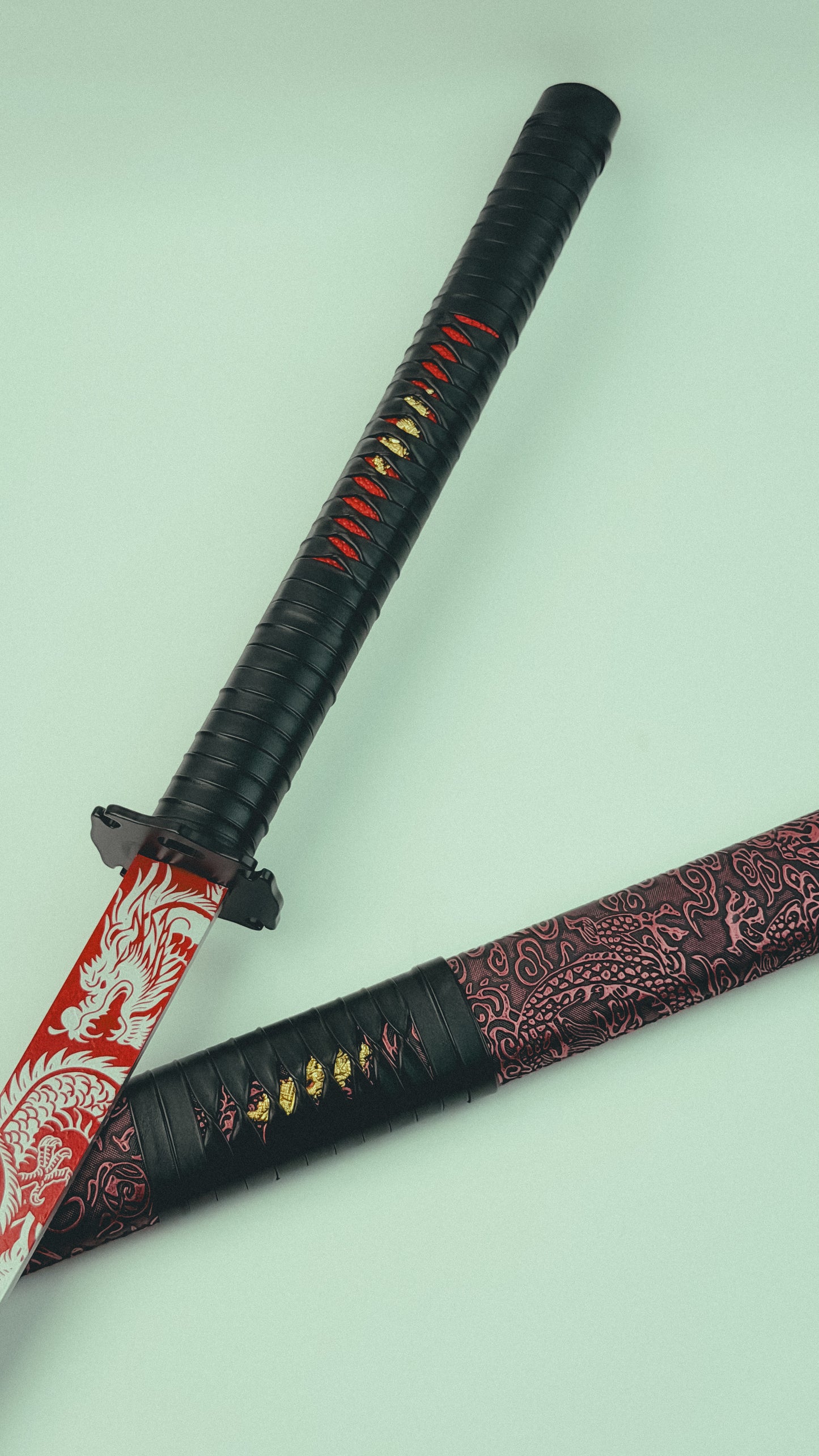Red Dragon Manganese Steel Katana Sword