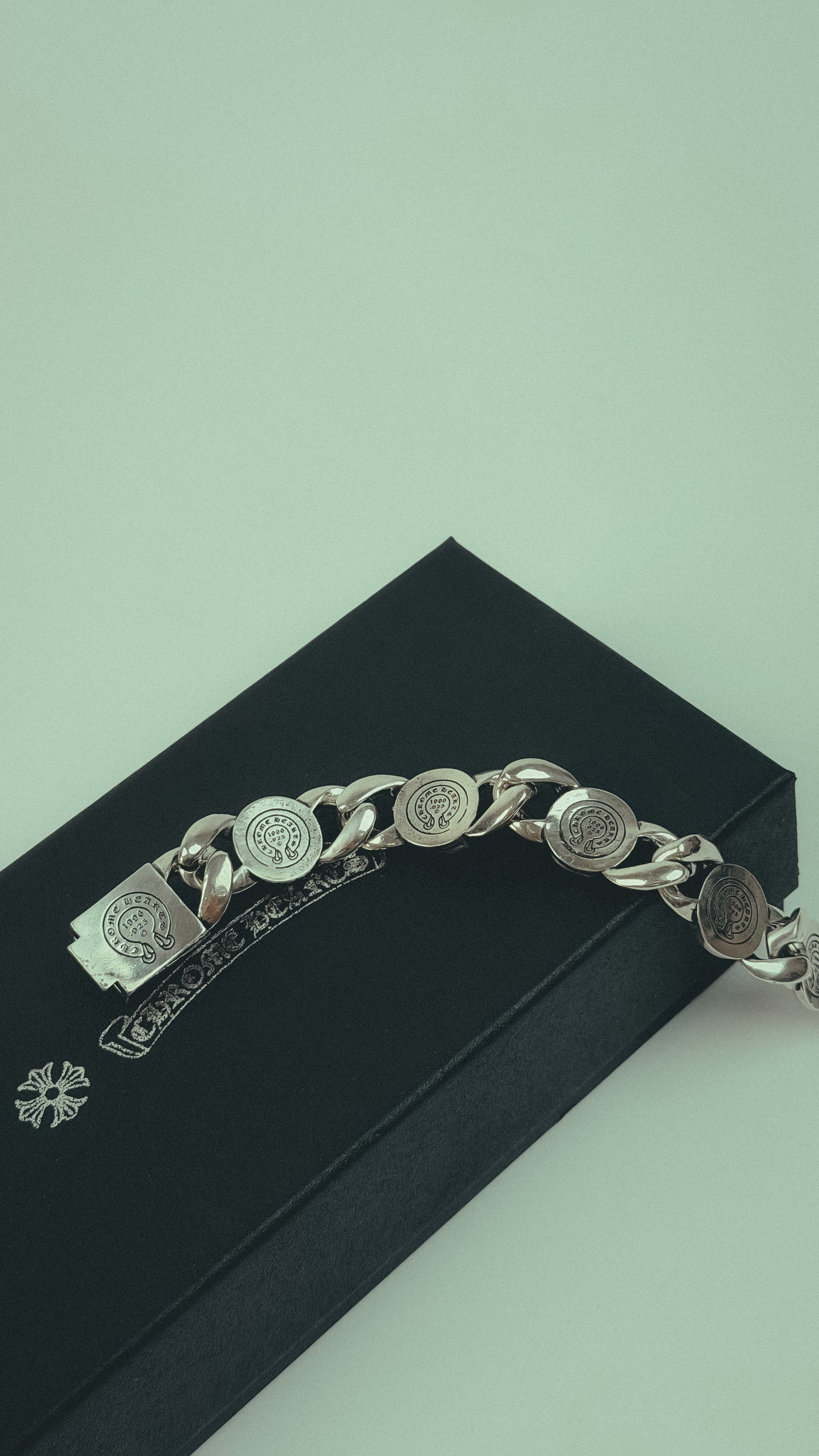 Chrome Hearts Multi element cross ball Cuban id link bracelet