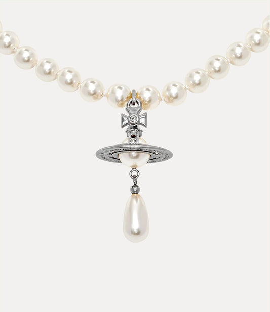 vivienne westwood One row pearl drop choker