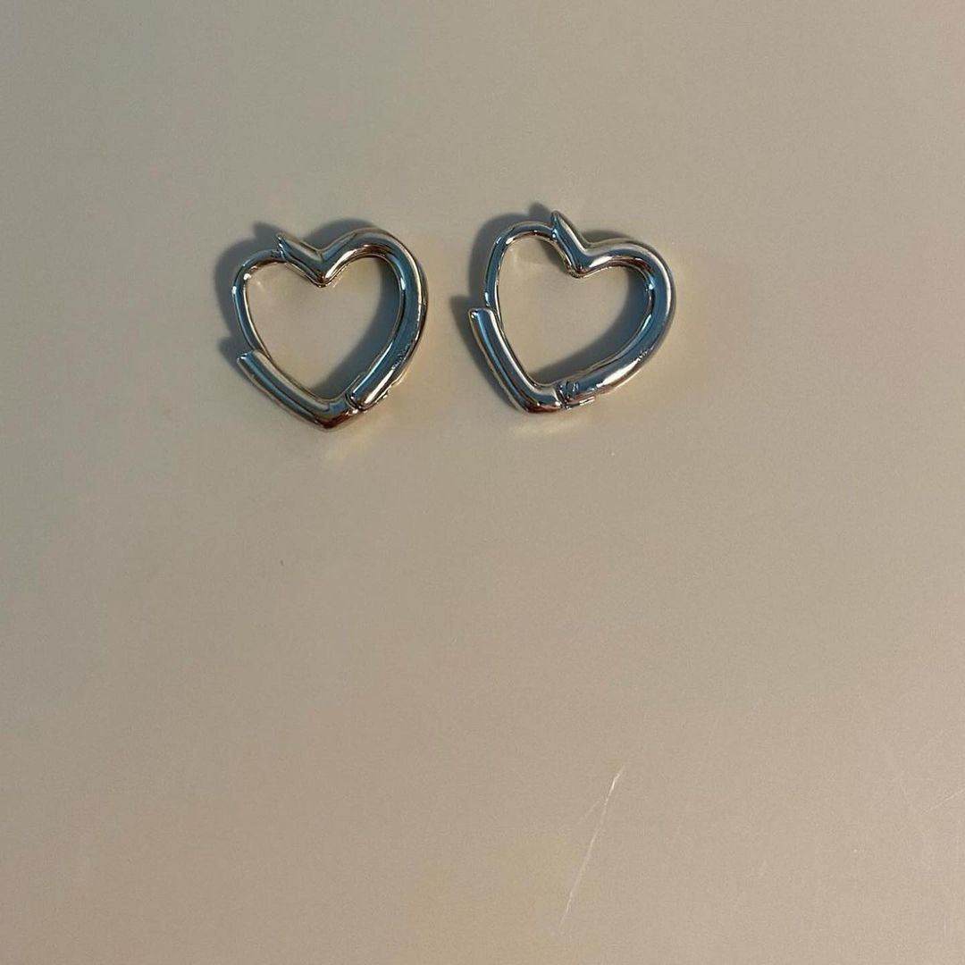 pandora Heart Earrings silver