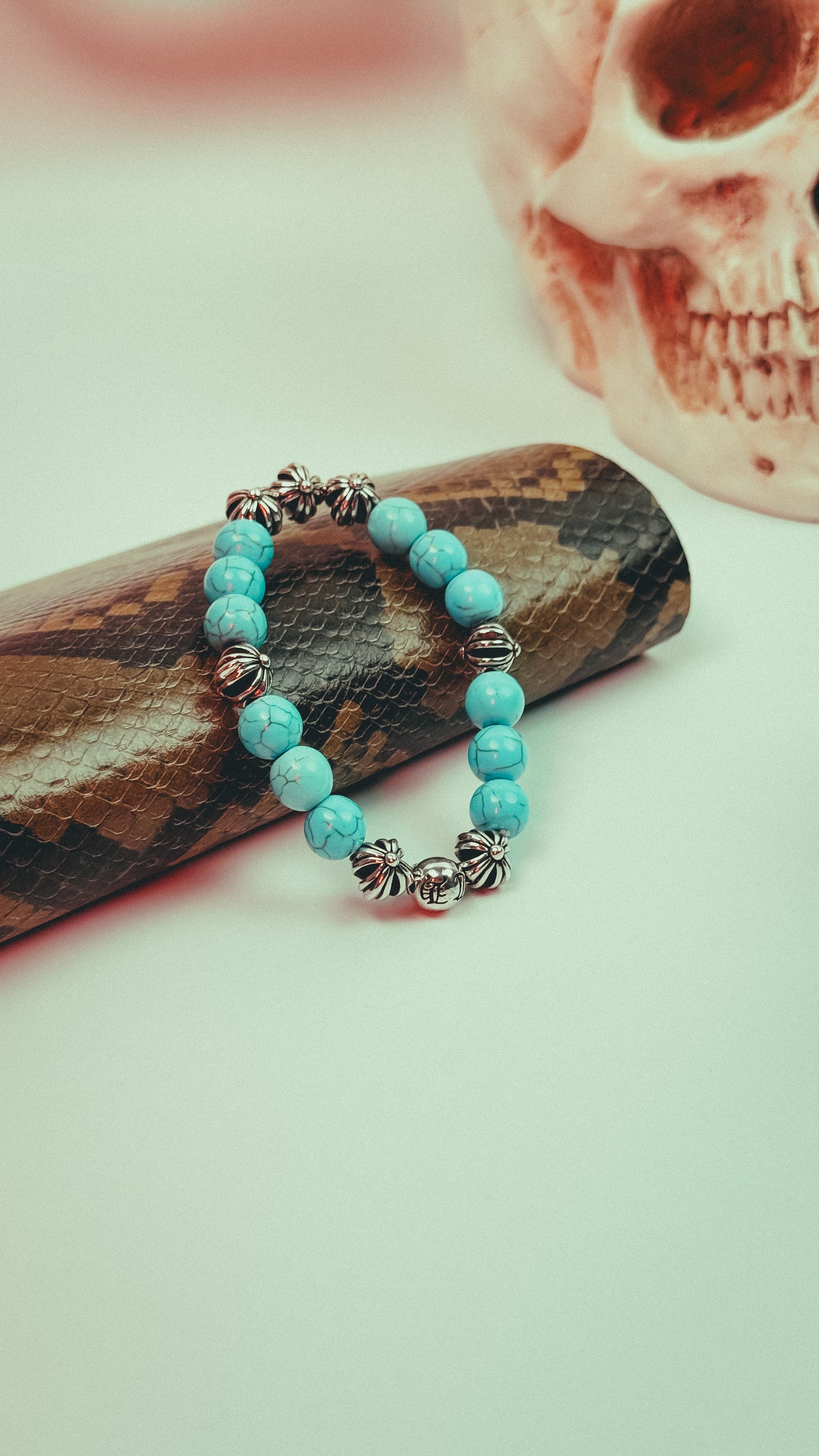 Chrome Hearts Bracelet With Turquoise Ston
