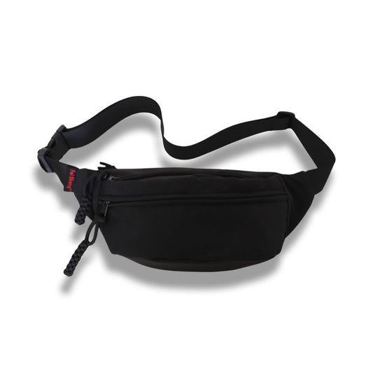 Black Canvas Fanny Pack Wide Strap Crossbody Waist Bags