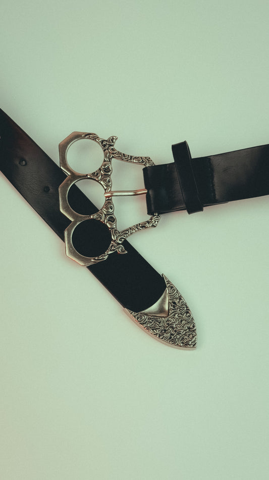 Vintage Knuckle Buckle Leather Belt