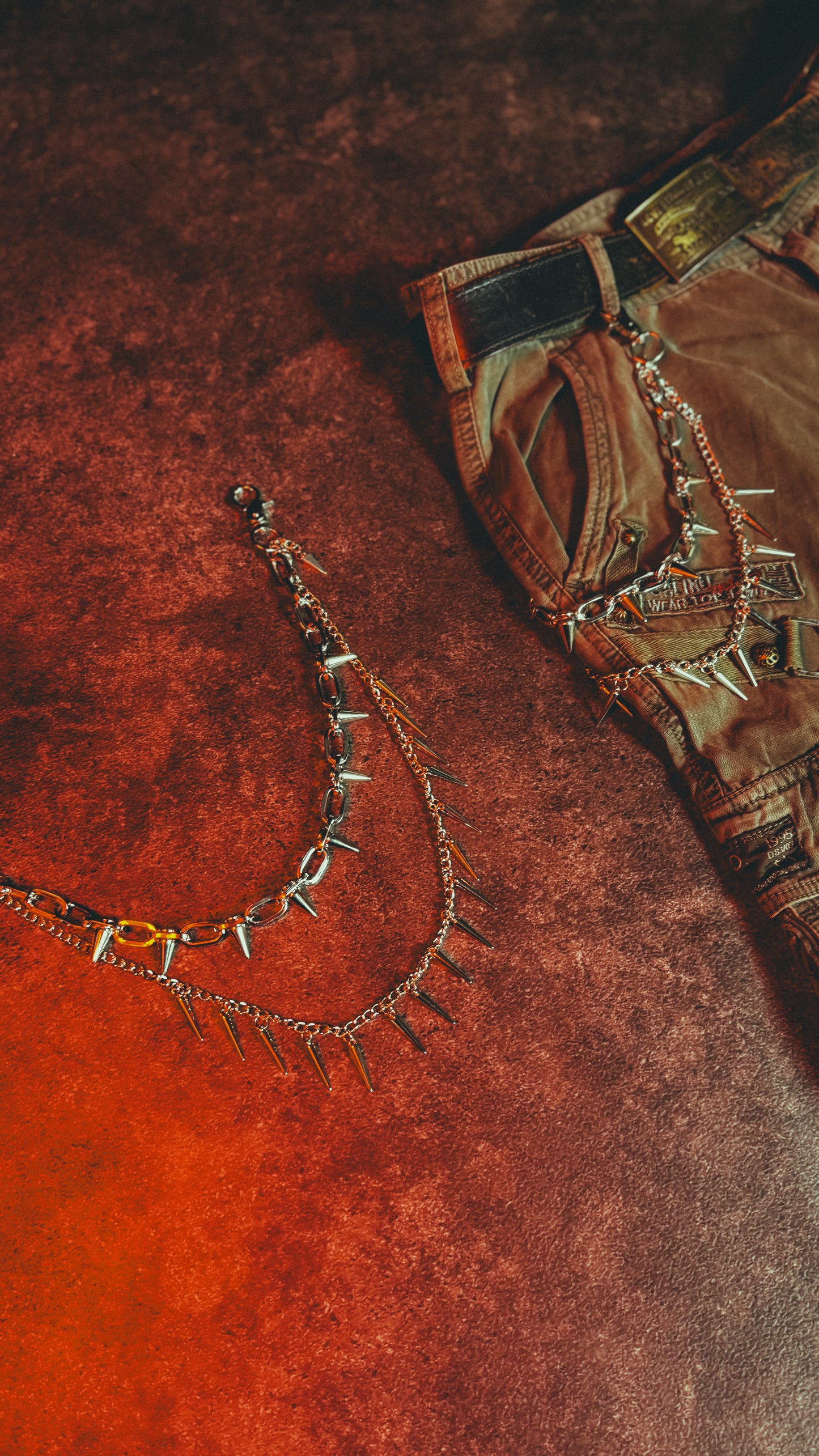 Jeans Cintura Cadenas Vintage