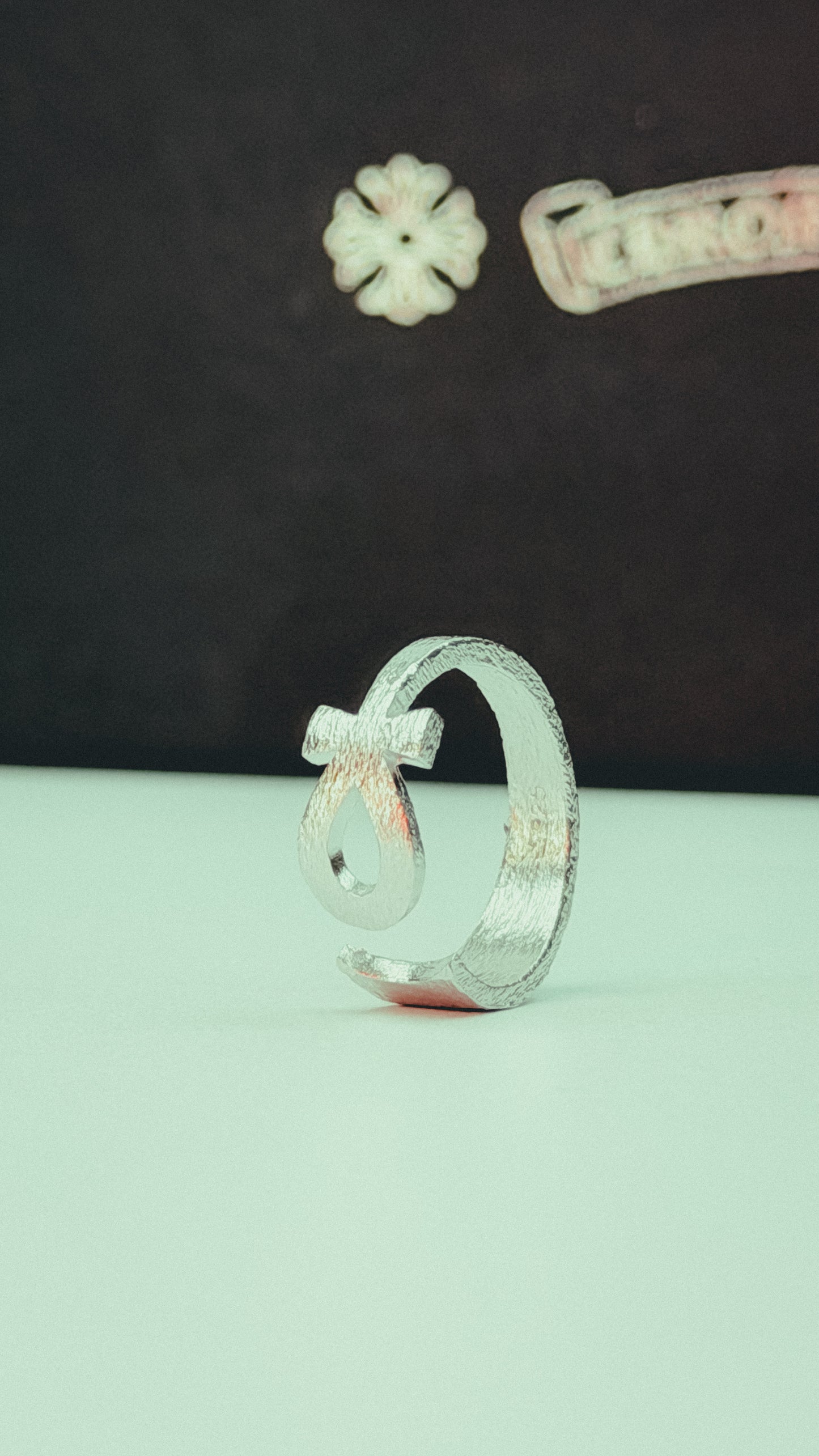 Ankh Symbol Adjustable Silver Ring