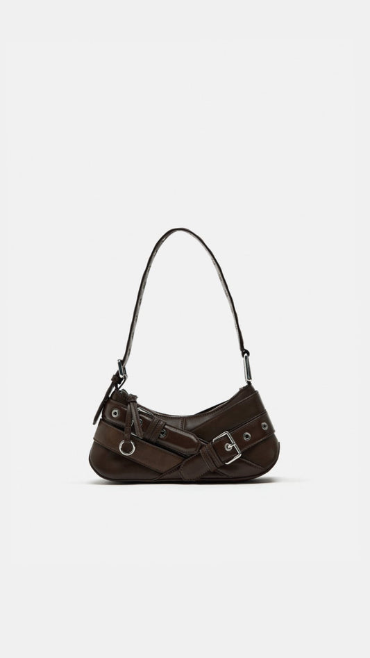 Zara SHOULDER BAG WITH BELT DETAILS