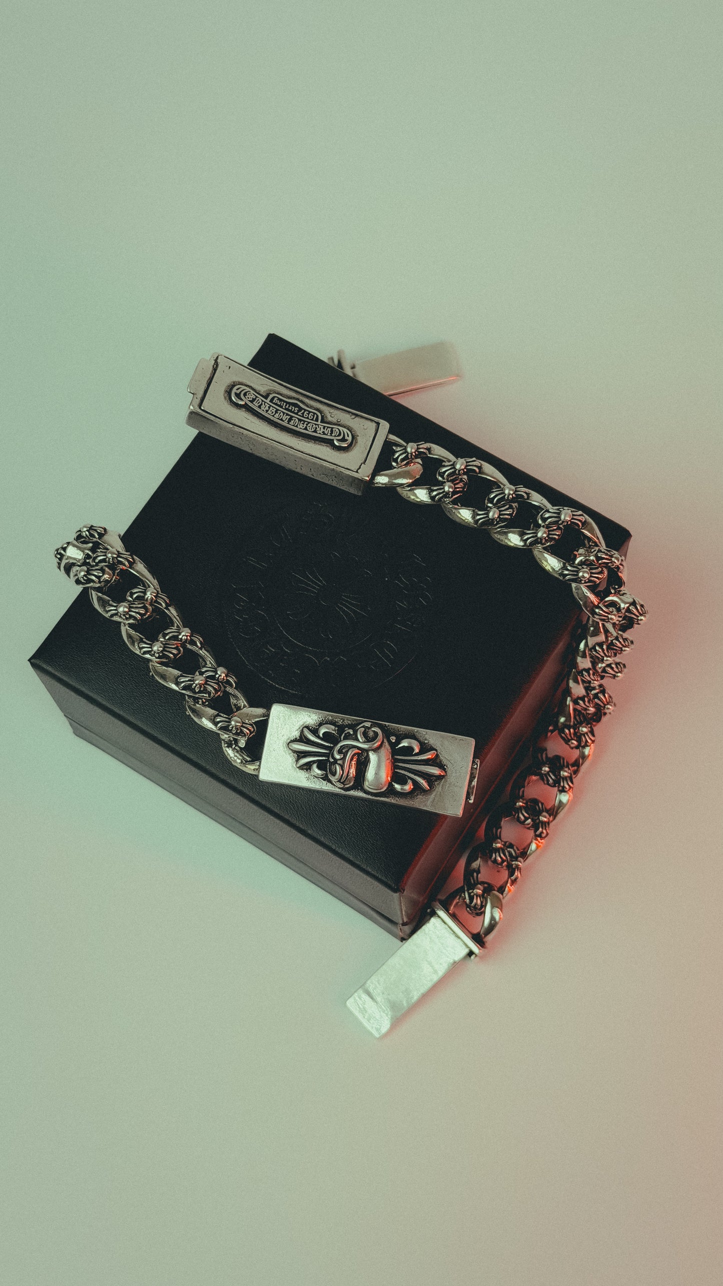 HEART FLORAL FANCY ID BRACELET.