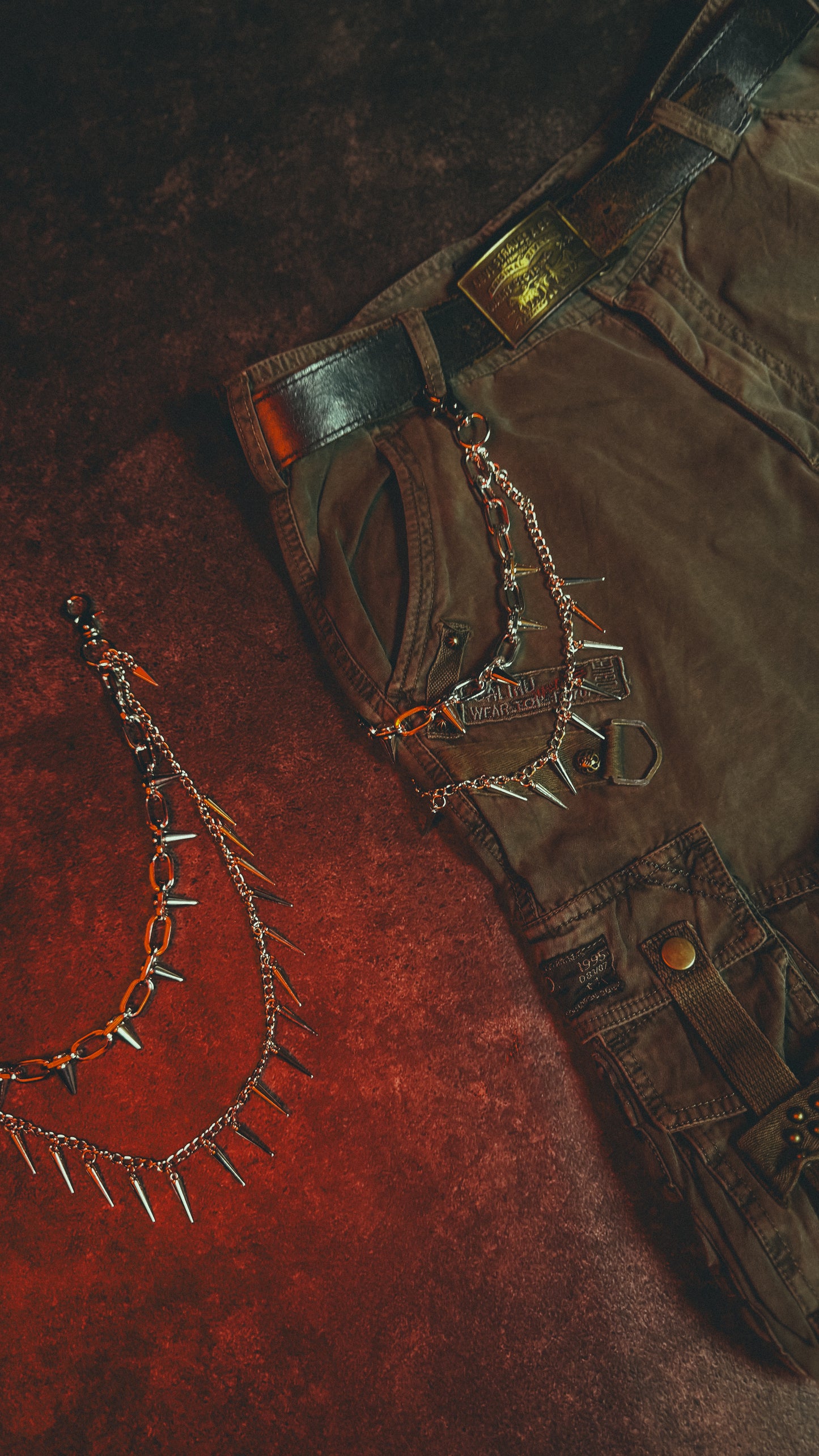 Jeans Cintura Cadenas Vintage