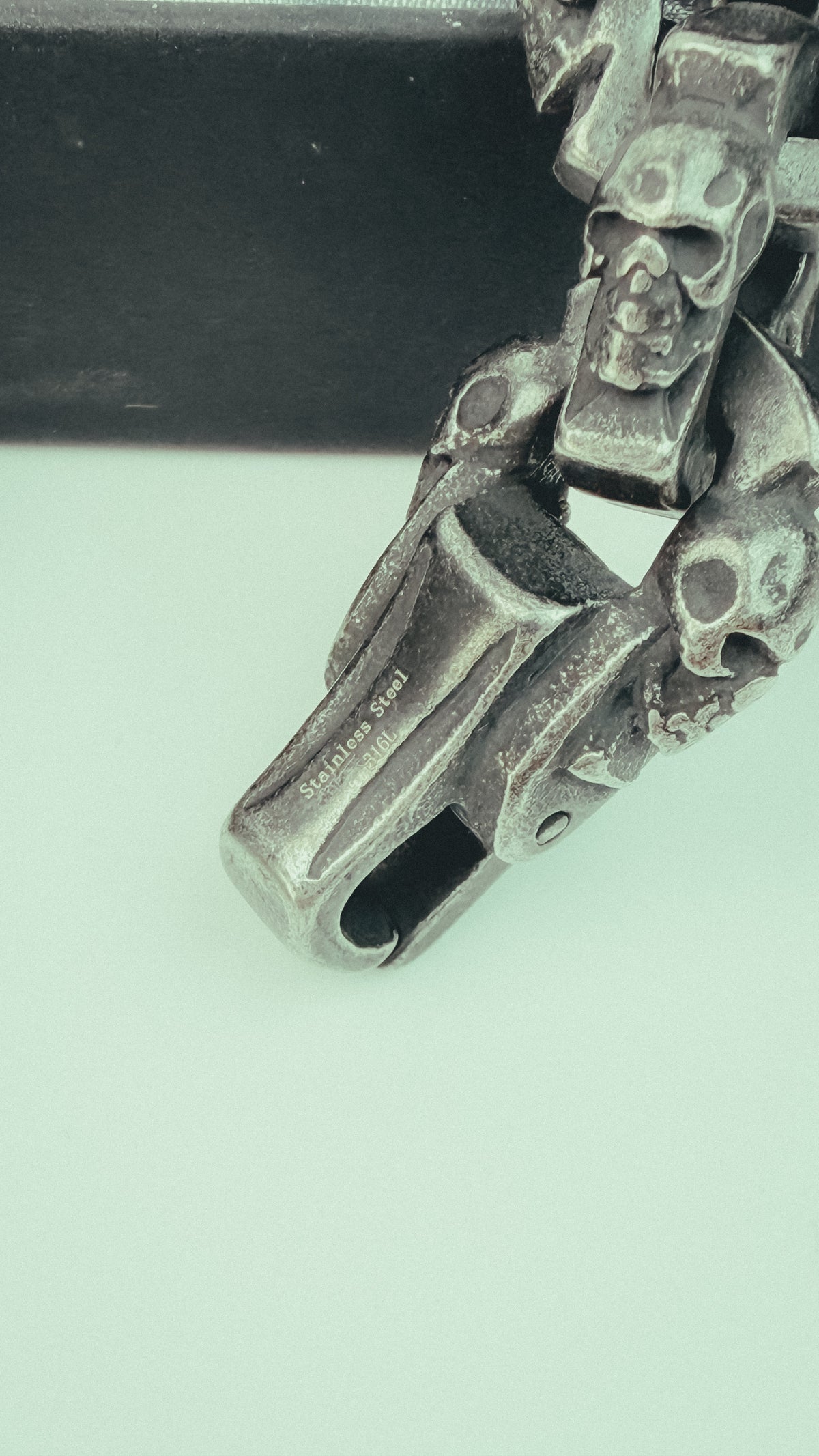 Skull Link Bracelet with Panther Head