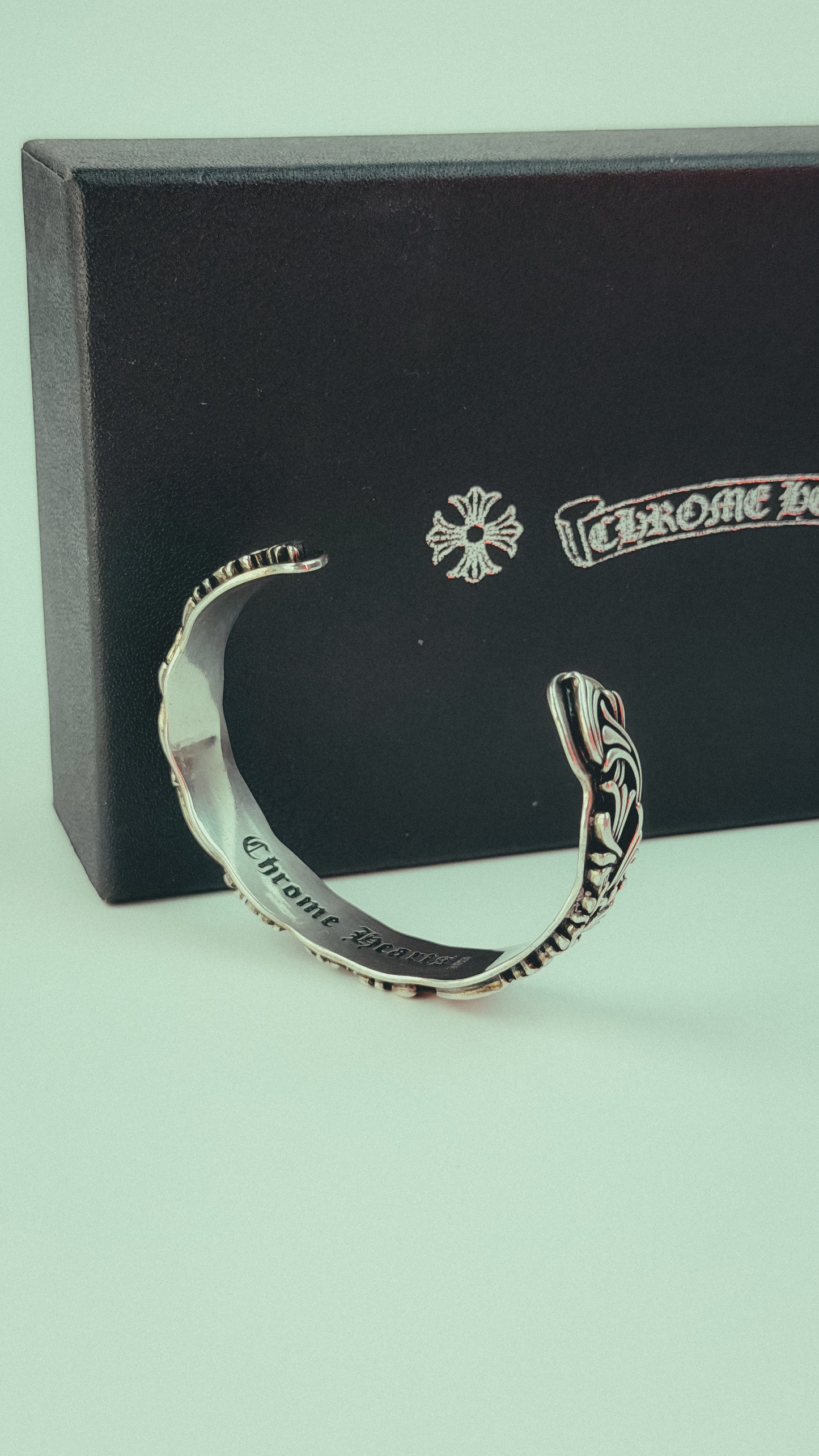 Chrome Hearts Floral Cross Cuff Bangle Bracelet