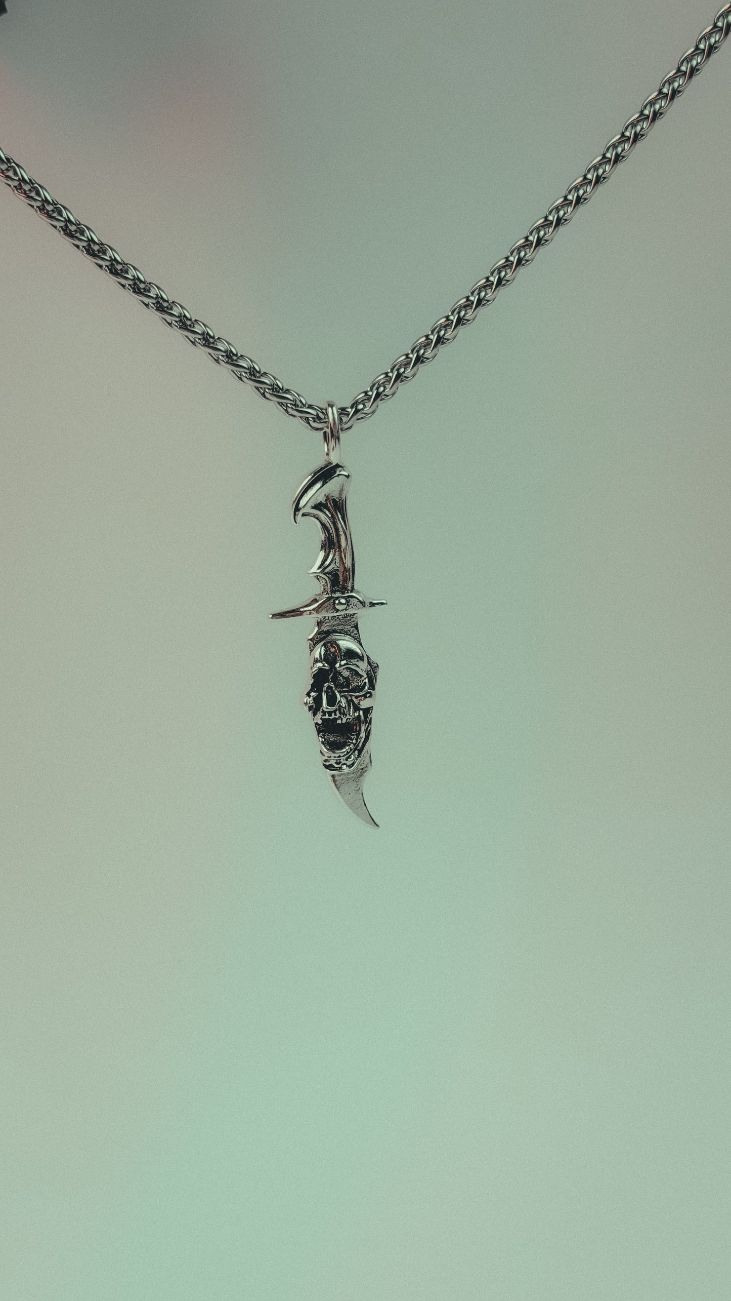 Evil skull Dagger Necklace