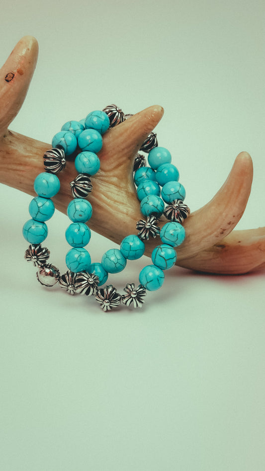 Chrome Hearts Bracelet With Turquoise Ston