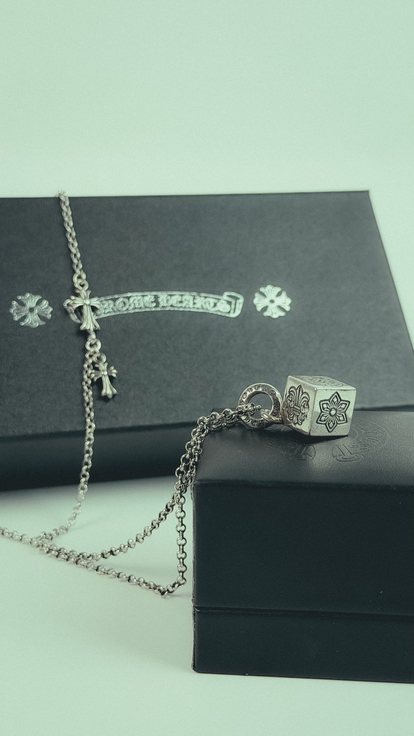 Dice CHROME HEARTS  CROSS Necklace
